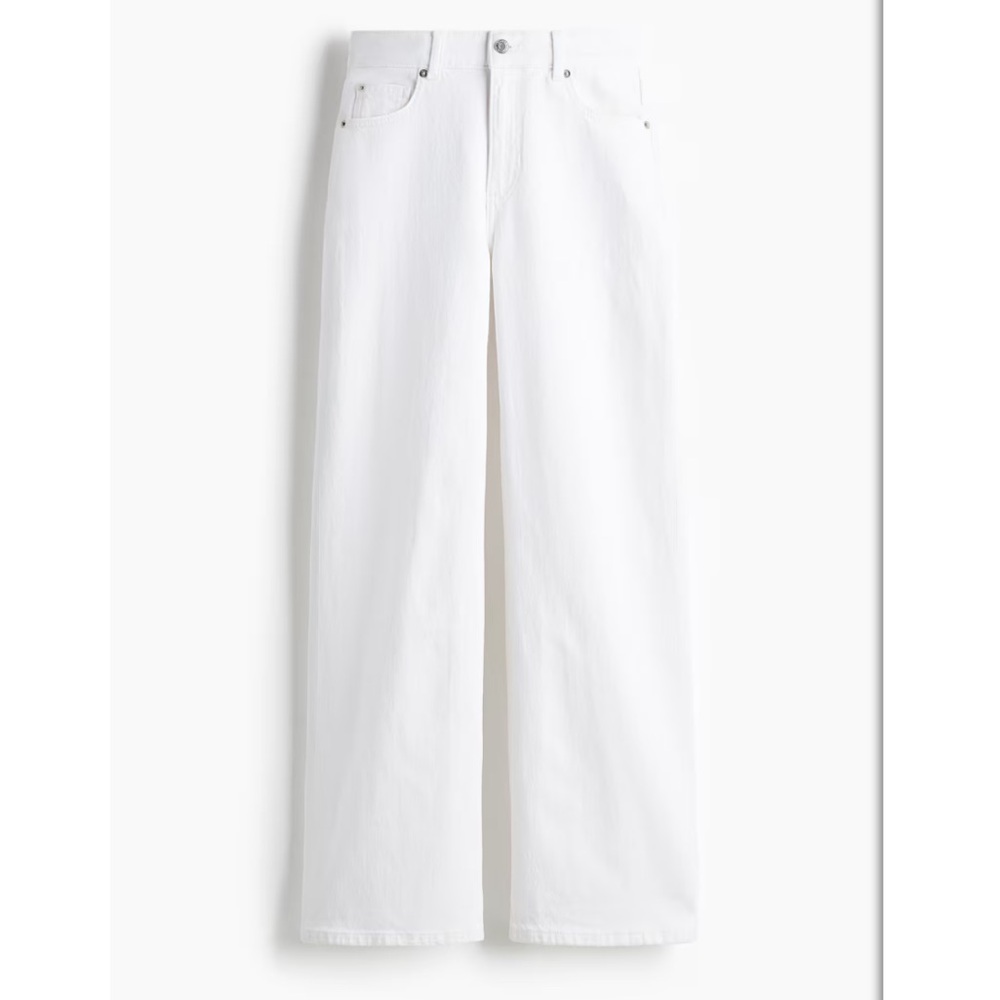 H&M White Flare & Wide Leg Jeans